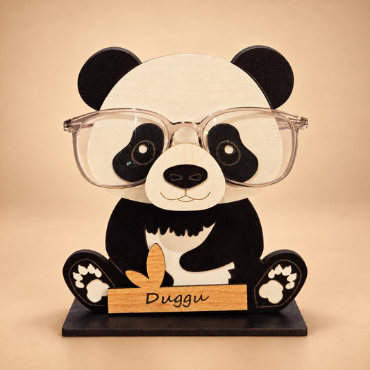 Uncle Panda The Spec Keeper — Carved Wooden Eyeglass Stand