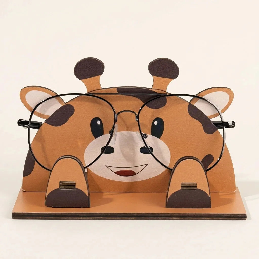 Zoobees The Spec Keeper — Carved Wooden Eyeglass Stand — Custom Wooden Keepsake | Woodwaley