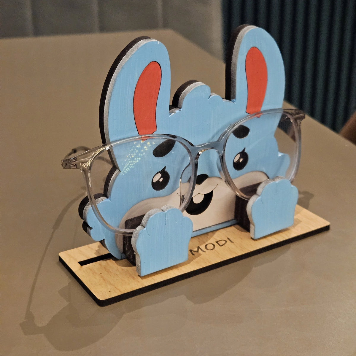 Bunny The Spec Keeper — Carved Wooden Eyeglass Stand