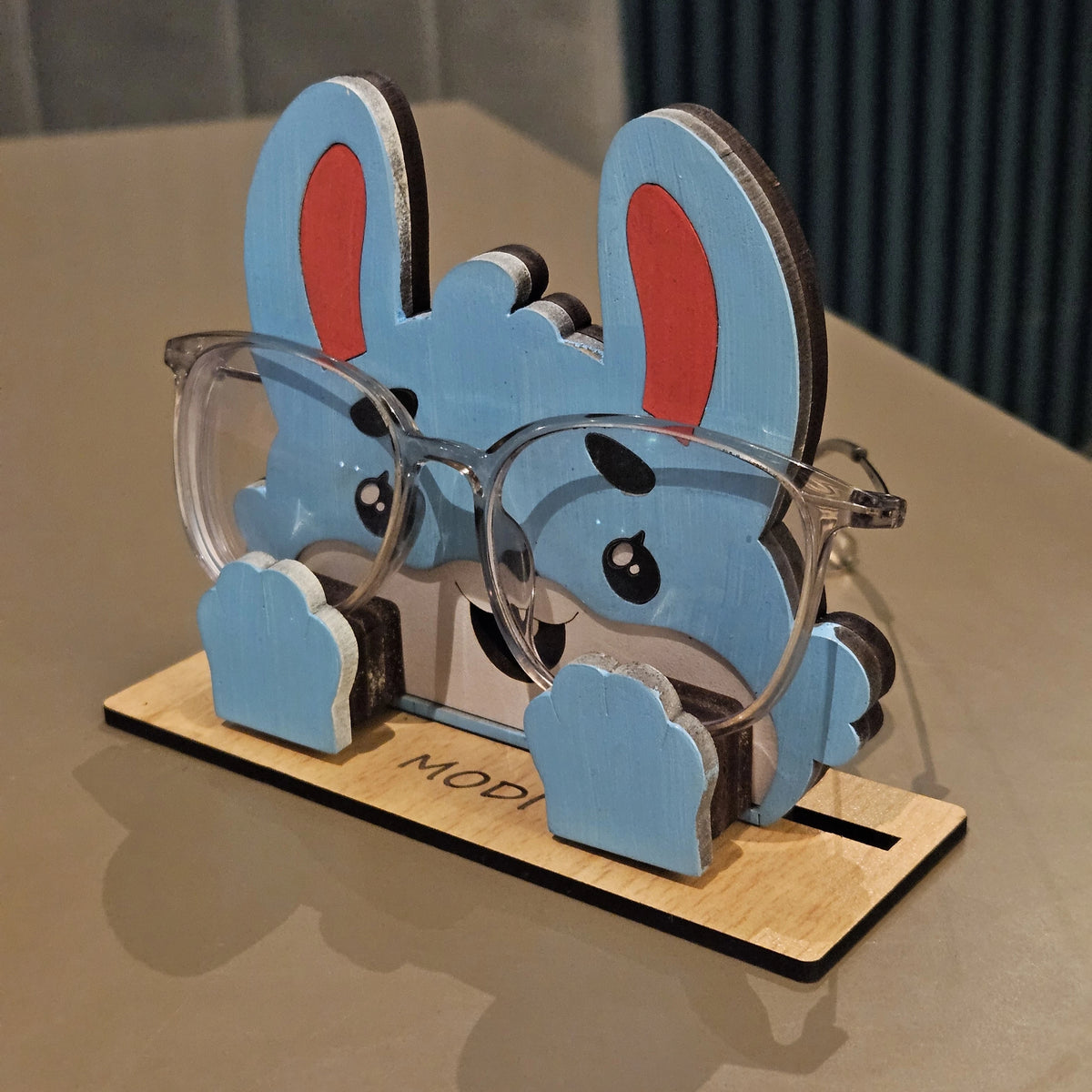 Bunny The Spec Keeper — Carved Wooden Eyeglass Stand