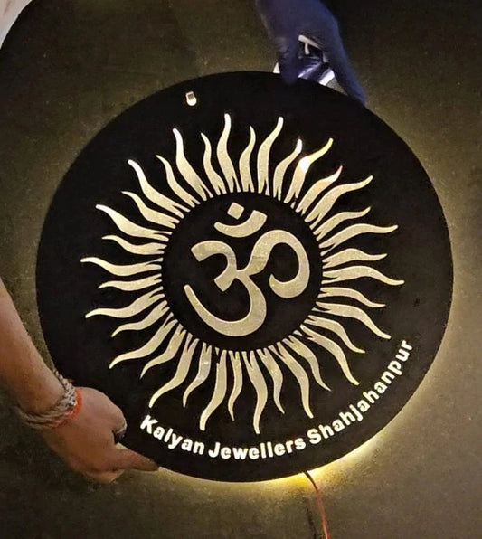 Om Surya Agni — Handcrafted Wooden Gift | Woodwaley
