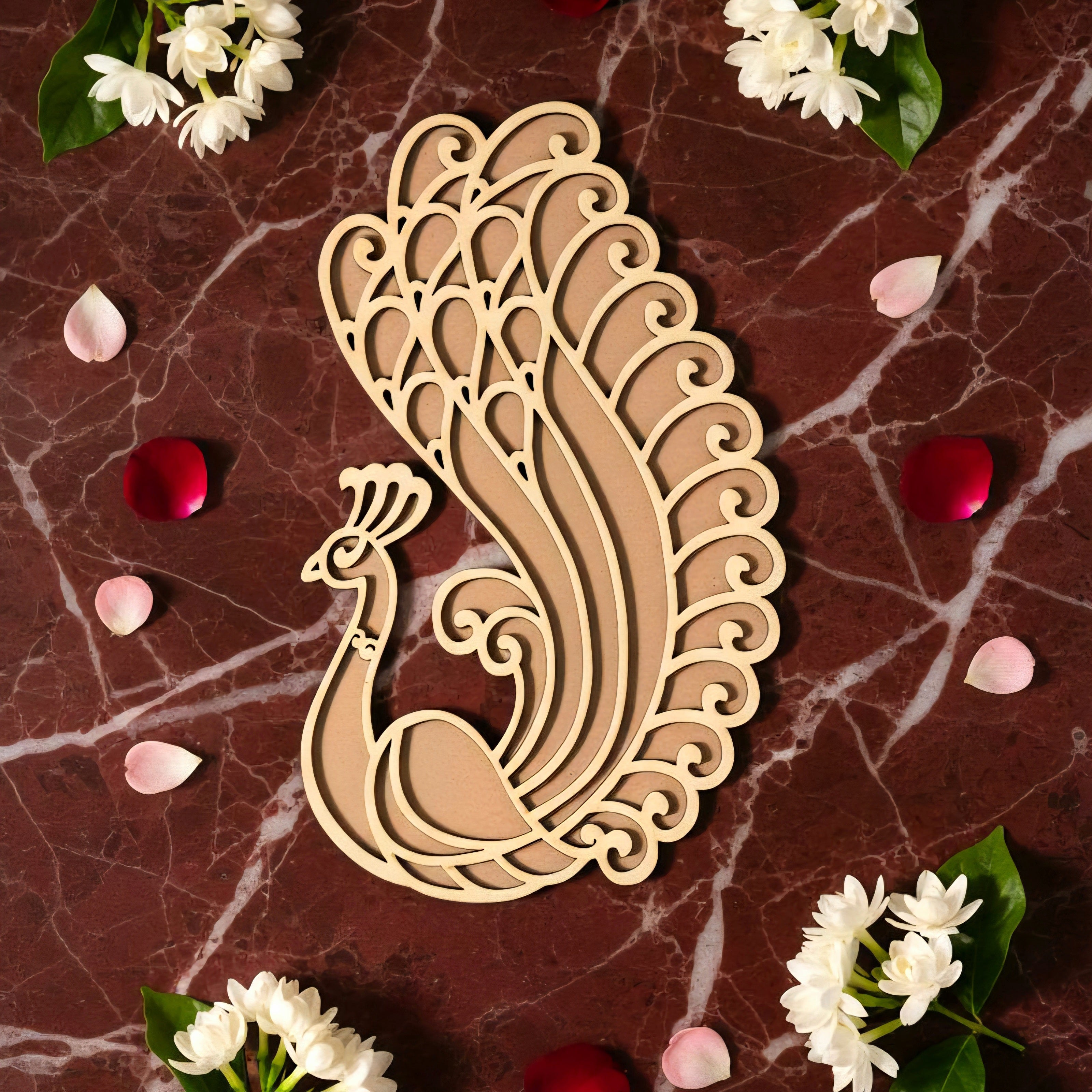 Mukunda Art Wooden Rangoli (Reusable DIY Template)