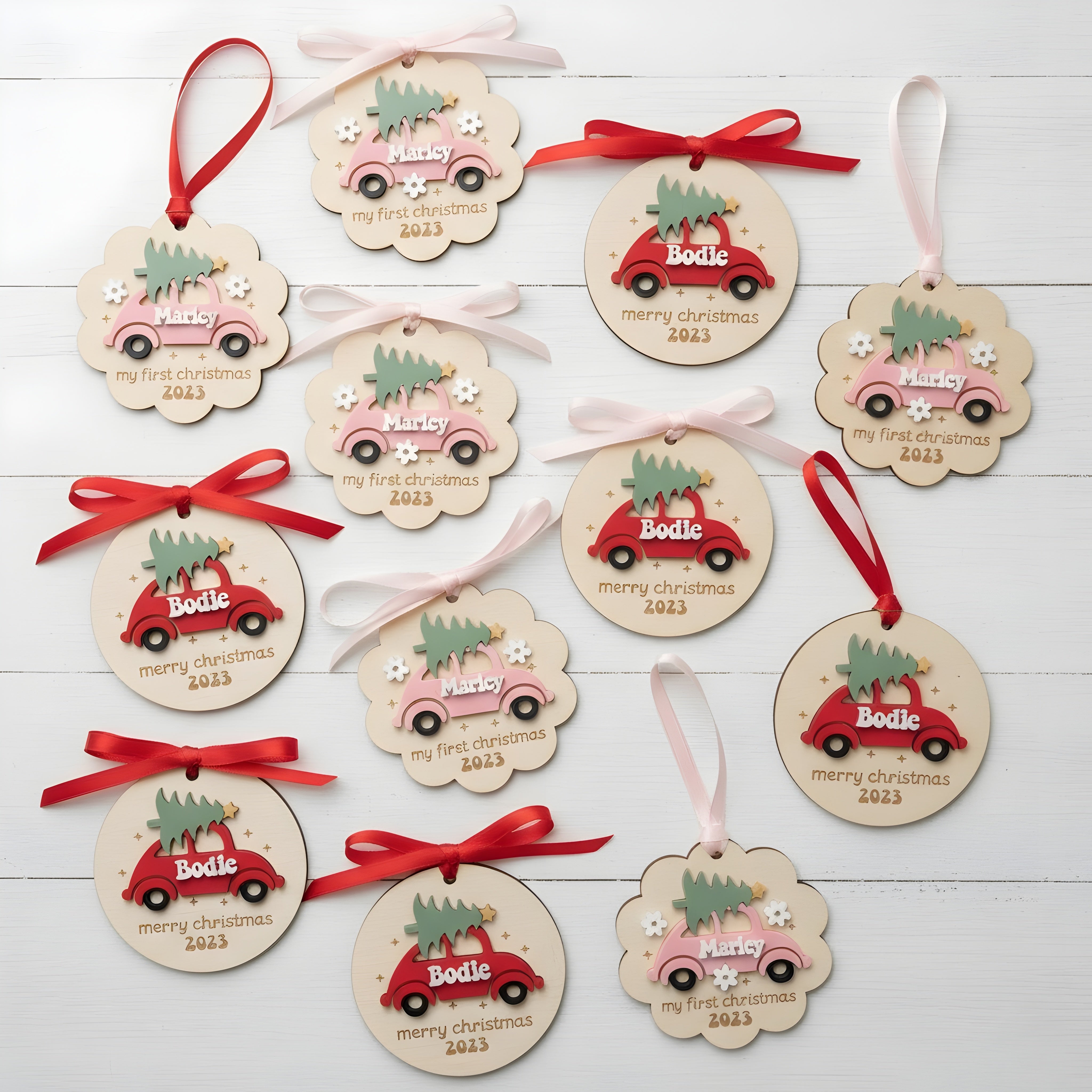 Kinder Christmas Name Ornaments