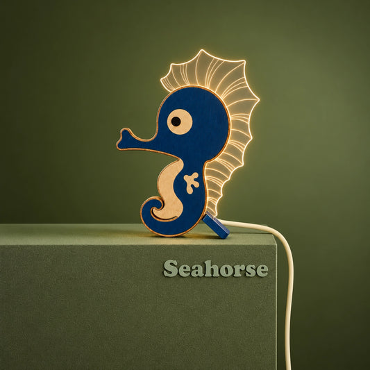 Seahorse Wooden Table Lamp