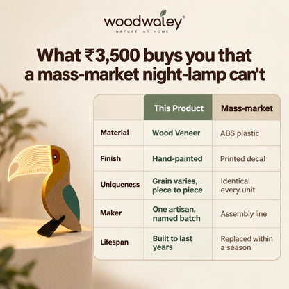 Toucan Wooden Table Lamp