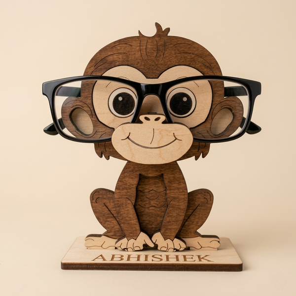 The Spec Keeper — Carved Wooden Eyeglass Stand