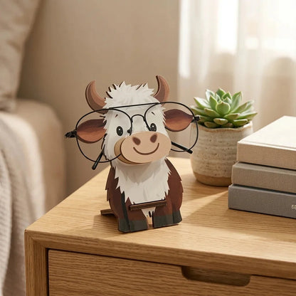 Moogles The Spec Keeper — Carved Wooden Eyeglass Stand — Premium Wooden Decor | Woodwaley