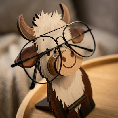 Moogles The Spec Keeper — Carved Wooden Eyeglass Stand — Unique Wooden Gift | Woodwaley