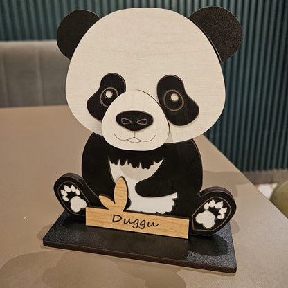 Uncle Panda The Spec Keeper — Carved Wooden Eyeglass Stand