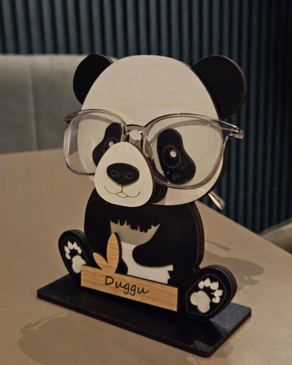 Uncle Panda The Spec Keeper — Carved Wooden Eyeglass Stand