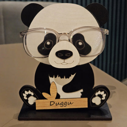 Uncle Panda The Spec Keeper — Carved Wooden Eyeglass Stand