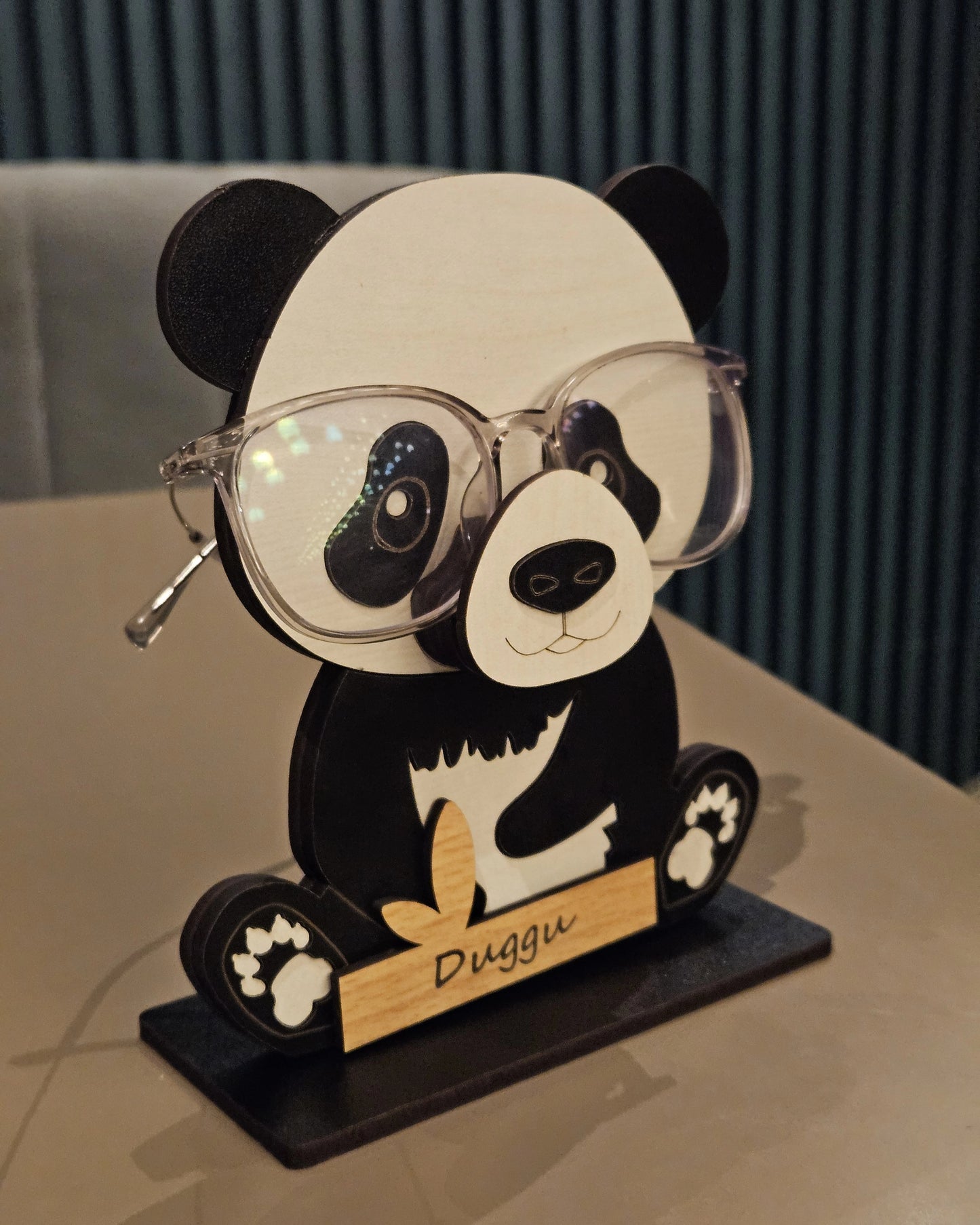 Uncle Panda The Spec Keeper — Carved Wooden Eyeglass Stand