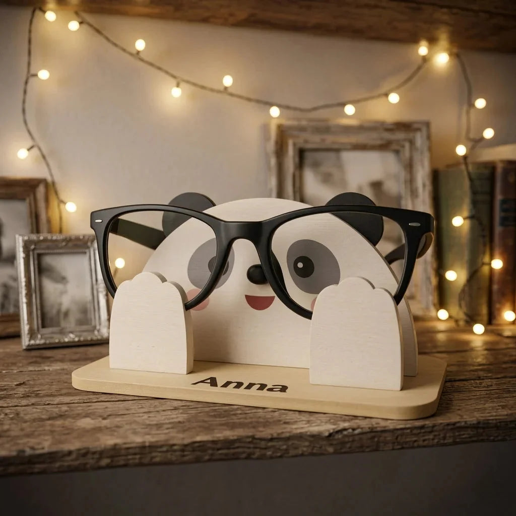 PikaBoo The Spec Keeper — Carved Wooden Eyeglass Stand for Desk, Gifting — Unique Wooden Gift | Woodwaley