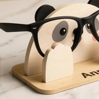 PikaBoo The Spec Keeper — Carved Wooden Eyeglass Stand for Desk, Gifting — Personalised Wooden Gift India | Woodwaley