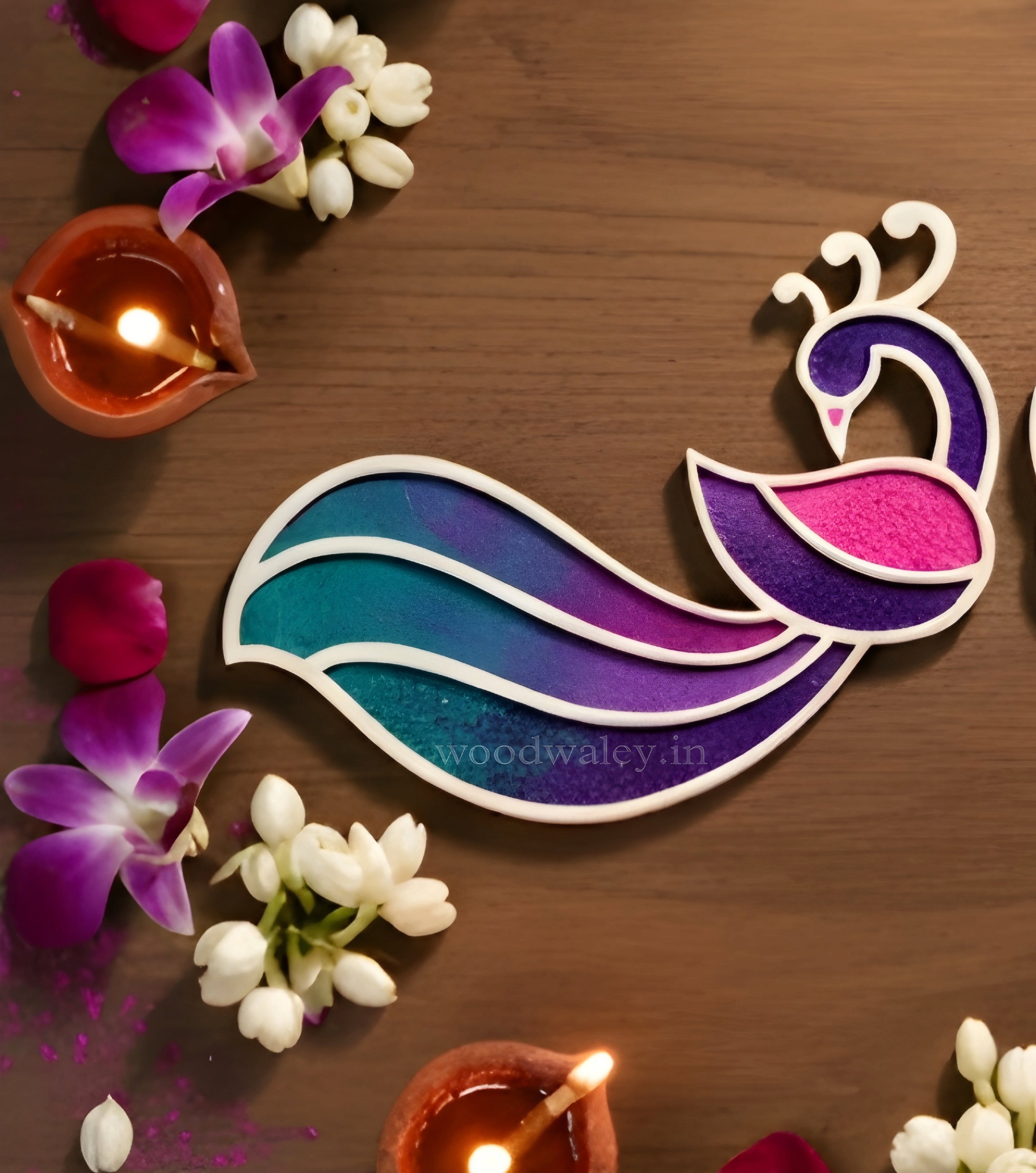 Mayur Rangoli DIY Pack of 6