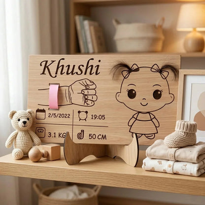 Little One — Personalized Wooden Baby Milestone Keepsake Box — Baby Milestone Wooden Gift | Woodwaley