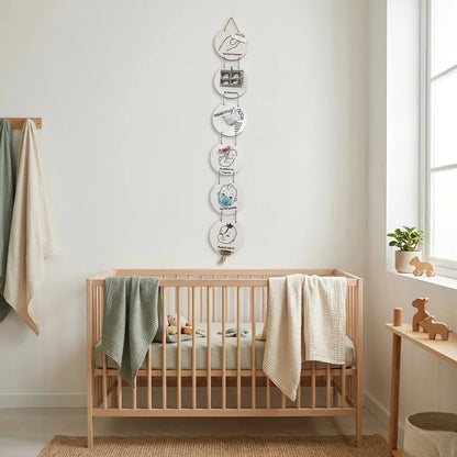 Baby Milestone Keepsake Wall Hanging — Personalized Wooden Nursery Gift — Baby Milestone Wooden Gift | Woodwaley