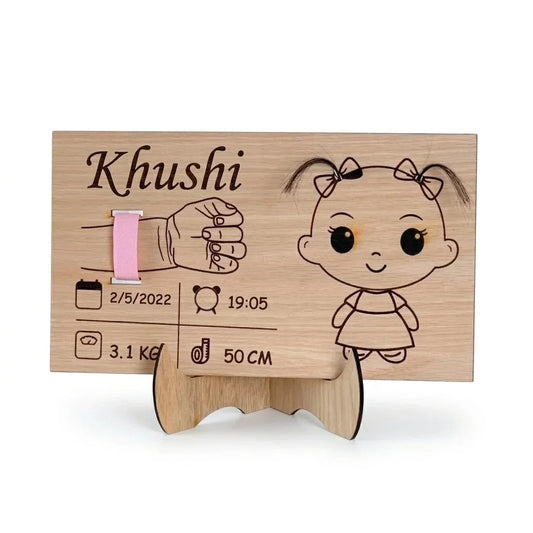 Little One — Personalized Wooden Baby Milestone Keepsake Box — Baby Milestone Wooden Gift | Woodwaley