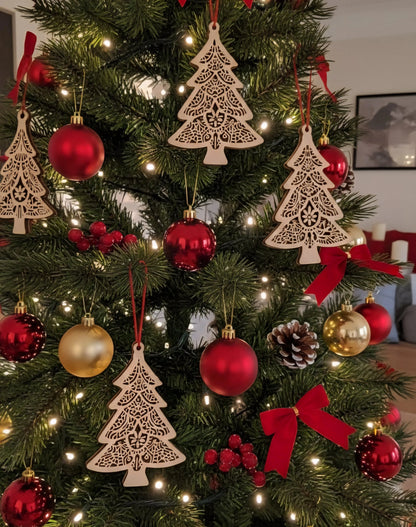 Christmas Tree Wooden Ornaments — Christmas Wooden Gift | Woodwaley