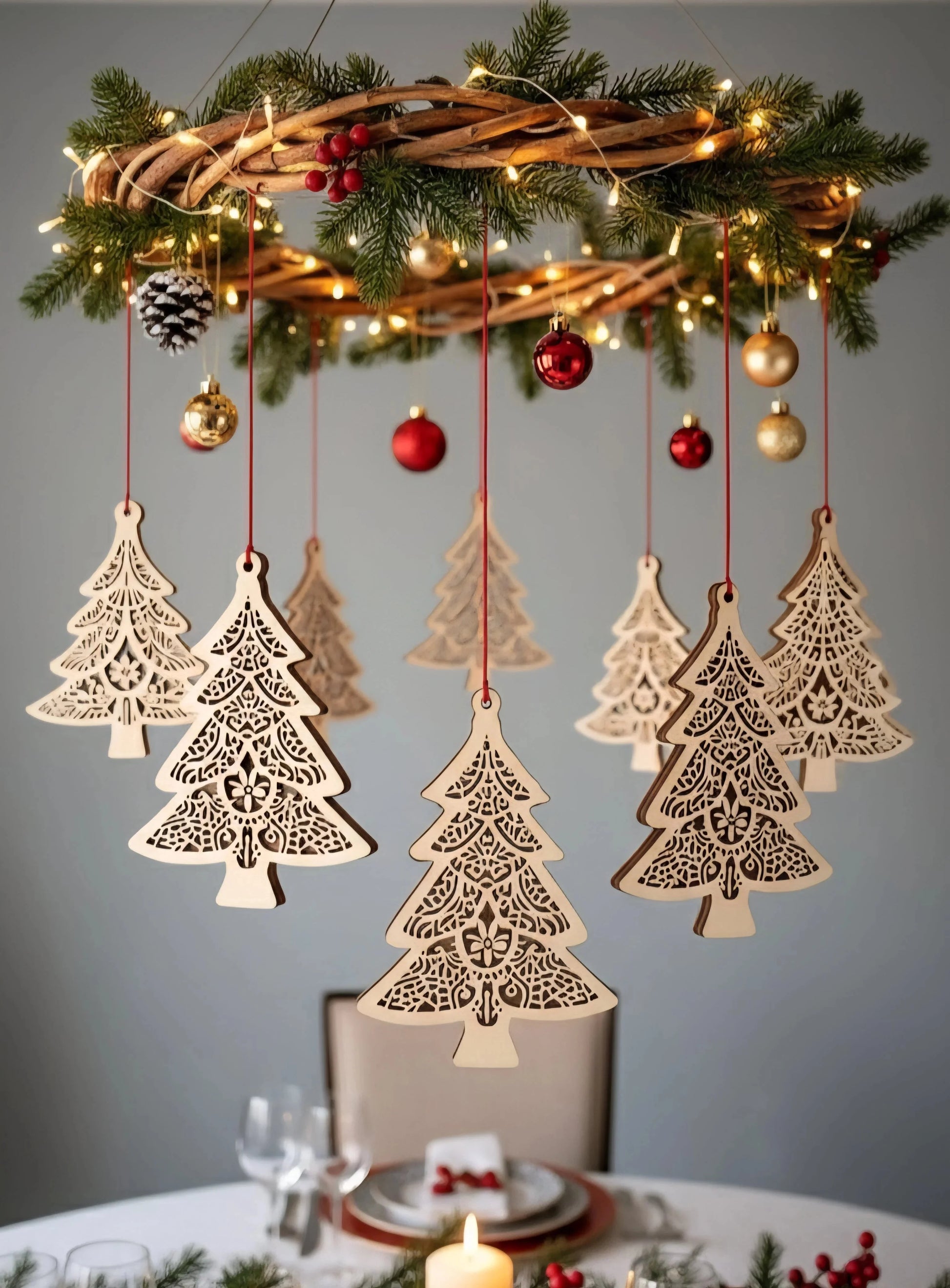 Christmas Tree Wooden Ornaments — Christmas Wooden Gift | Woodwaley