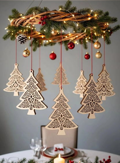 Christmas Tree Wooden Ornaments — Christmas Wooden Gift | Woodwaley