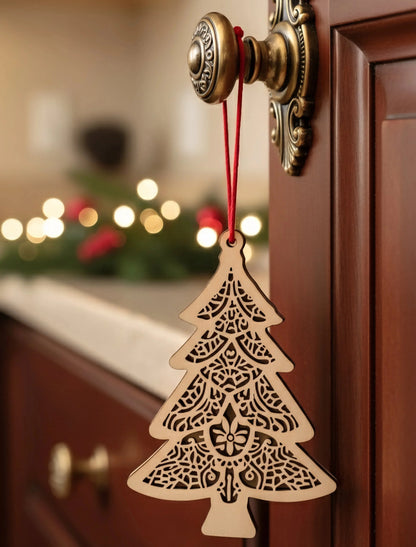 Christmas Tree Wooden Ornaments — Christmas Wooden Gift | Woodwaley