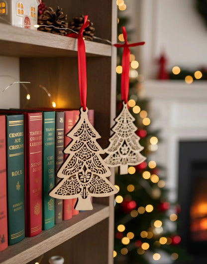 Christmas Tree Wooden Ornaments — Christmas Wooden Gift | Woodwaley