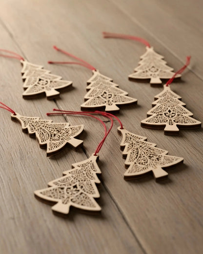 Christmas Tree Wooden Ornaments — Christmas Wooden Gift | Woodwaley