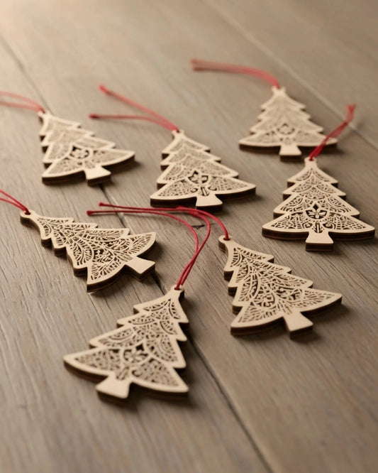 Christmas Tree Wooden Ornaments — Christmas Wooden Gift | Woodwaley