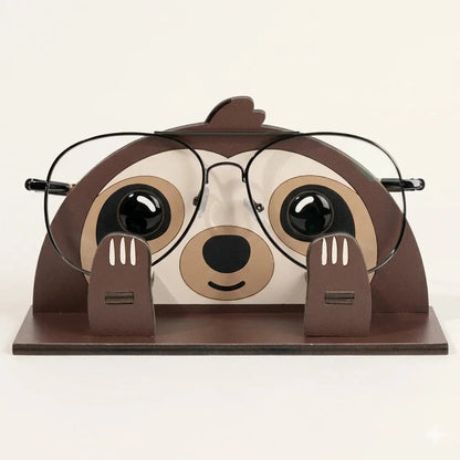 Zoobees The Spec Keeper — Carved Wooden Eyeglass Stand — Unique Wooden Gift | Woodwaley