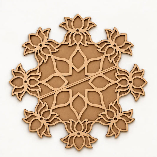 Utpal Art Wooden Rangoli (Reusable DIY Template)