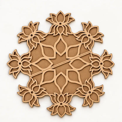 Utpal Art Wooden Rangoli (Reusable DIY Template)