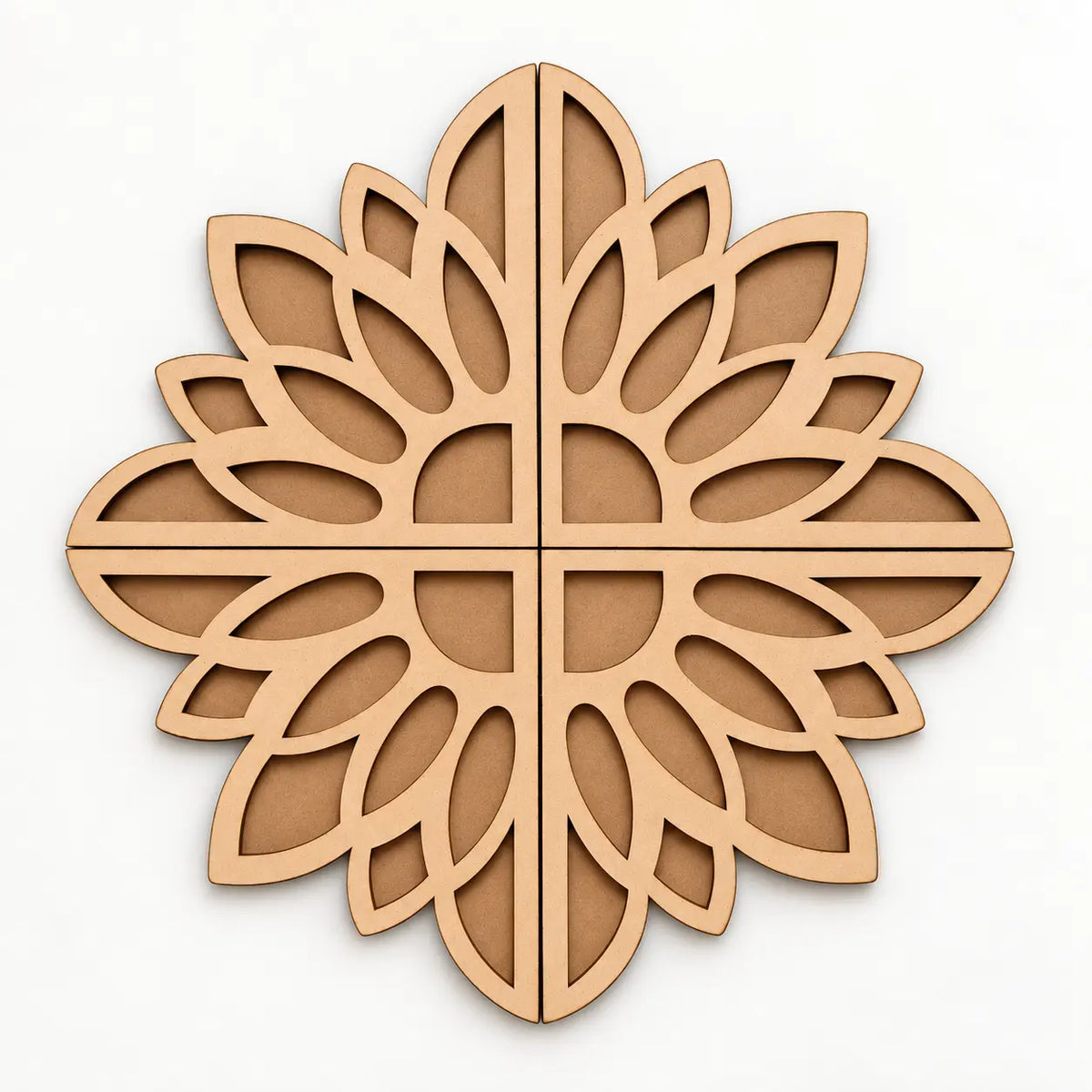 Sunflower Art Wooden Rangoli (Reusable DIY Template)