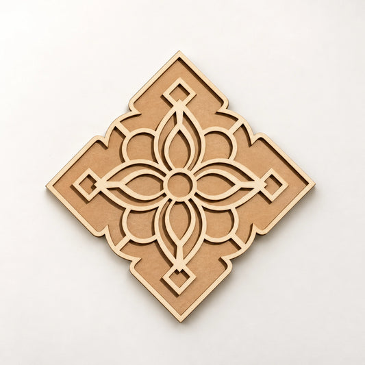 Chakra Art Wooden Rangoli (Reusable DIY Template)