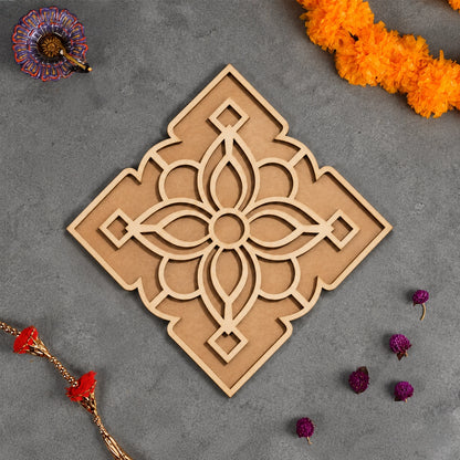 Chakra Art Wooden Rangoli (Reusable DIY Template)