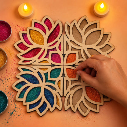 Umber Art Wooden Rangoli (Reusable DIY Template)
