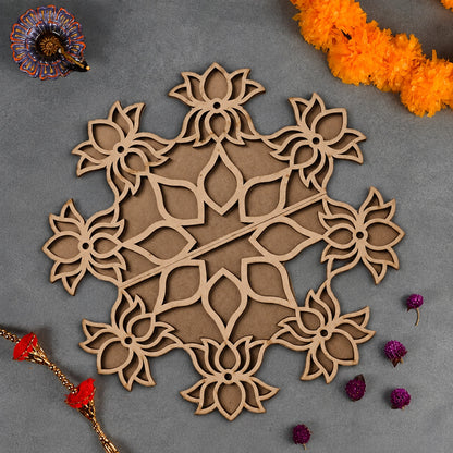 Utpal Art Wooden Rangoli (Reusable DIY Template)