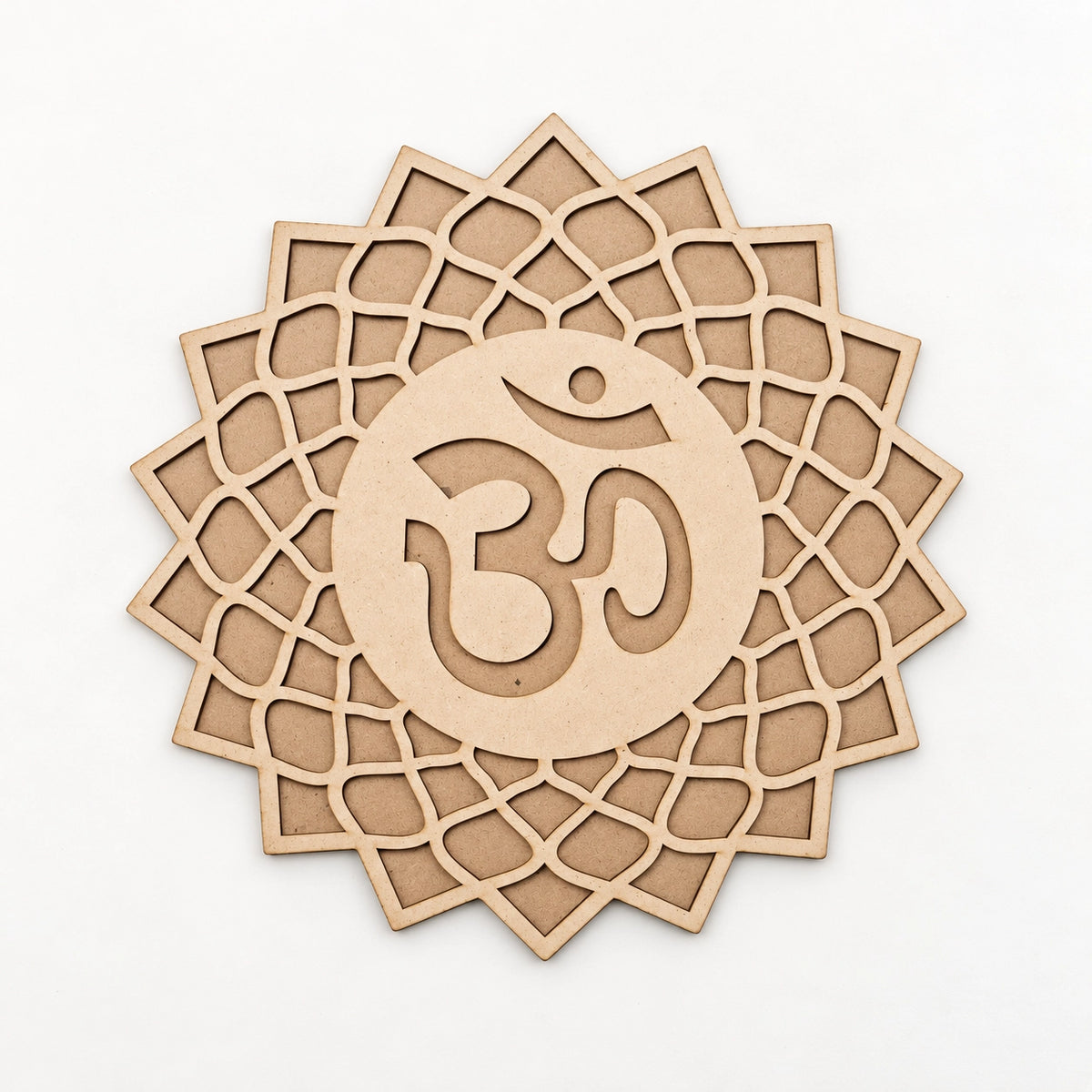 Om Art Wooden Rangoli (Reusable DIY Template)