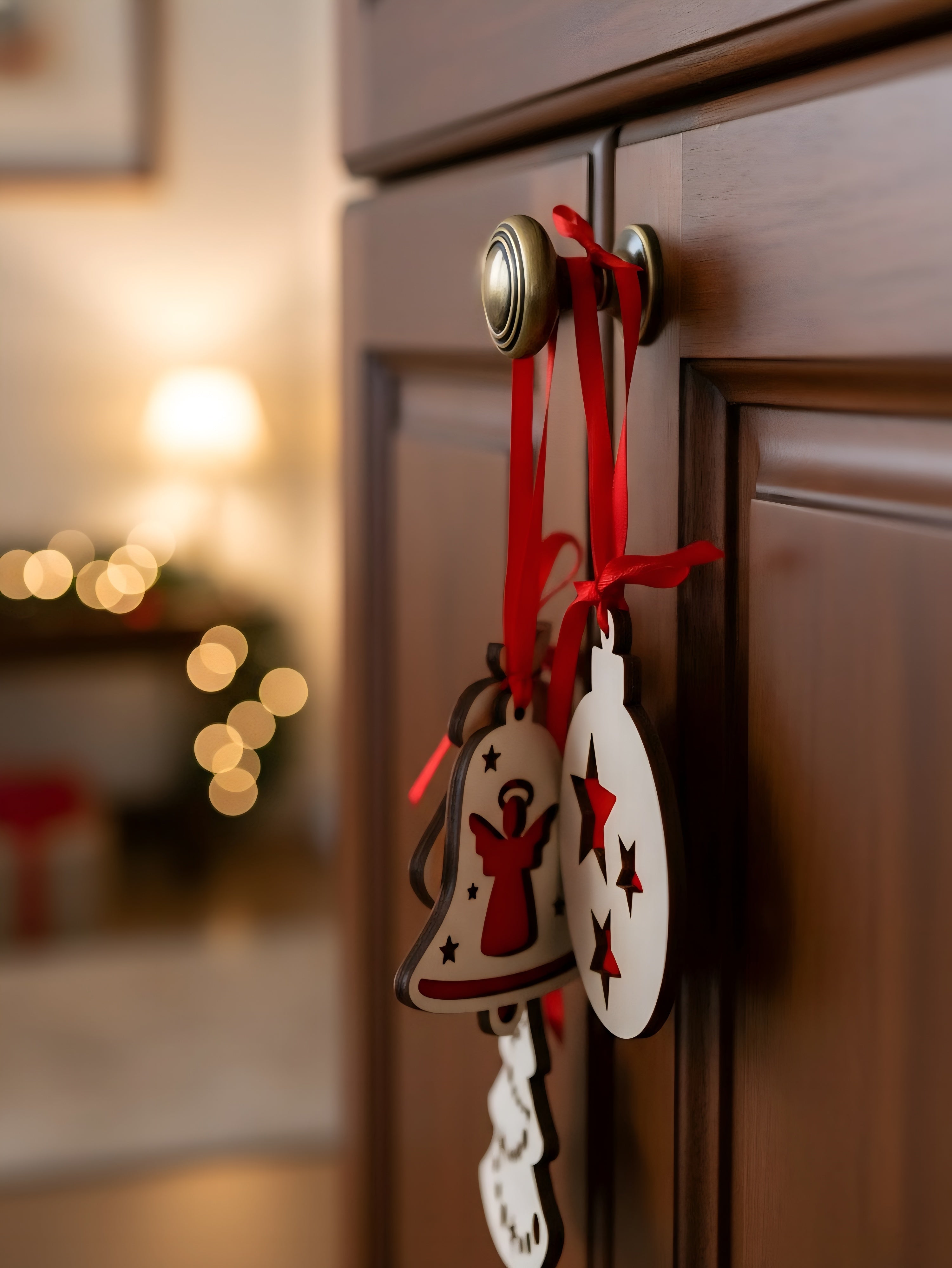Wooden Christmas Charms Ornaments