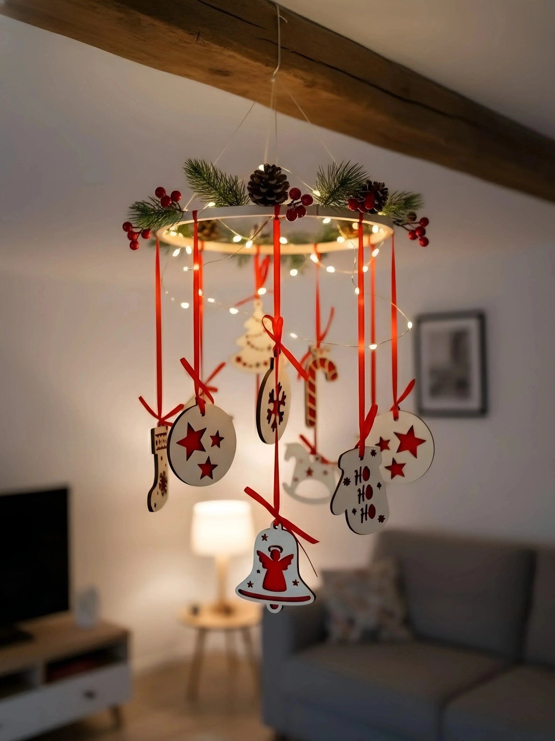 Wooden Christmas Charms Ornaments — Christmas Wooden Gift | Woodwaley