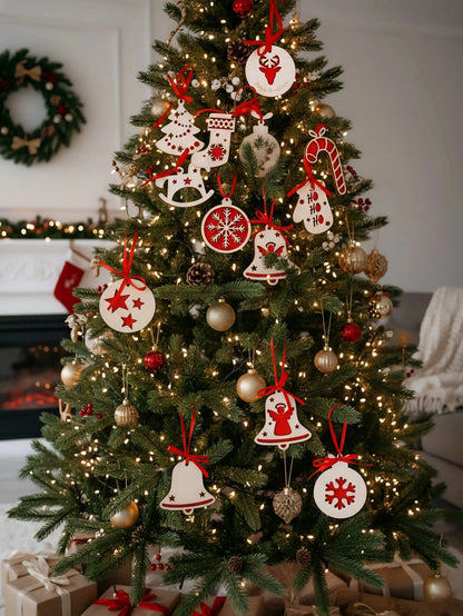Wooden Christmas Charms Ornaments — Christmas Wooden Gift | Woodwaley