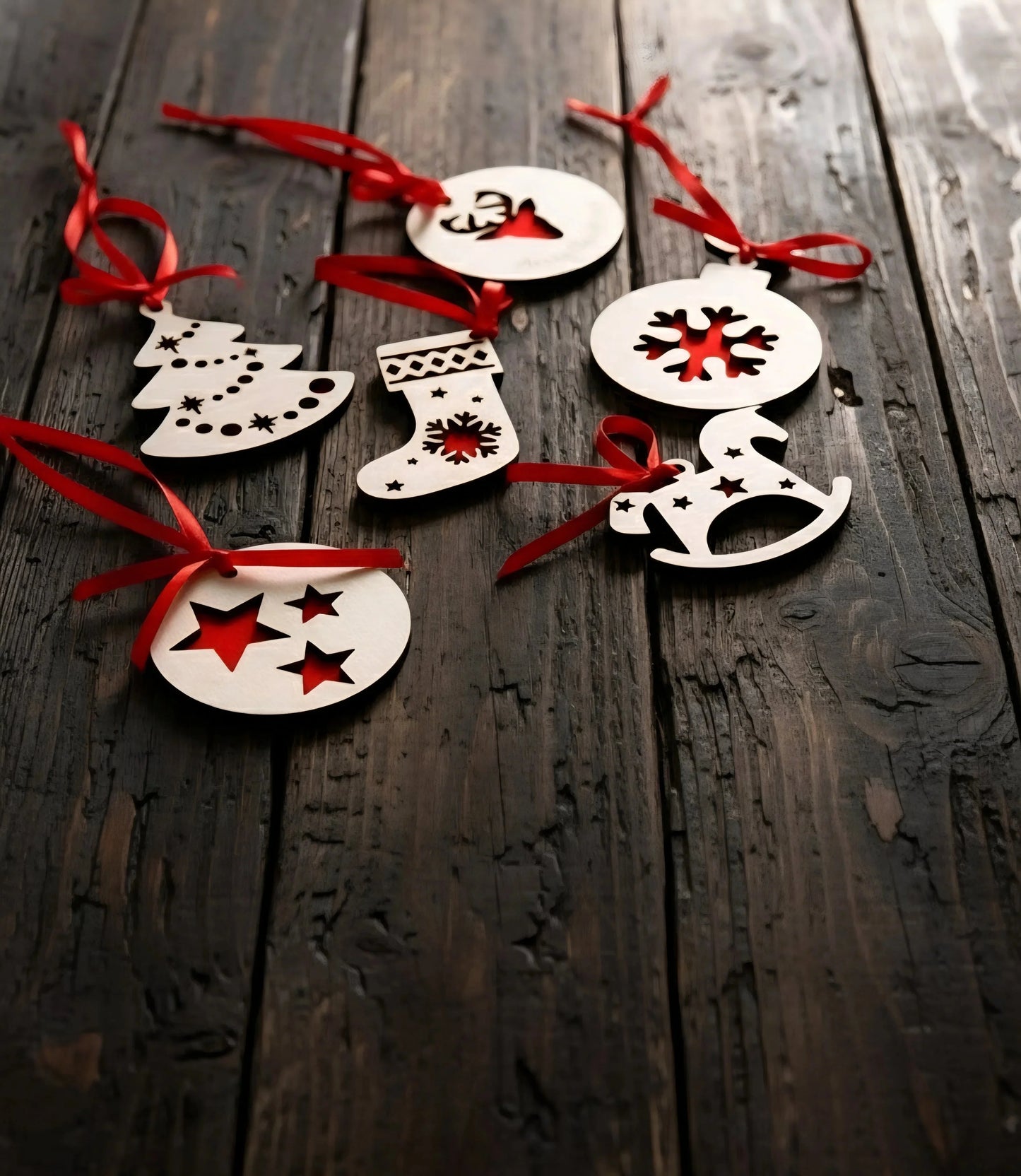 Wooden Christmas Charms Ornaments — Christmas Wooden Gift | Woodwaley