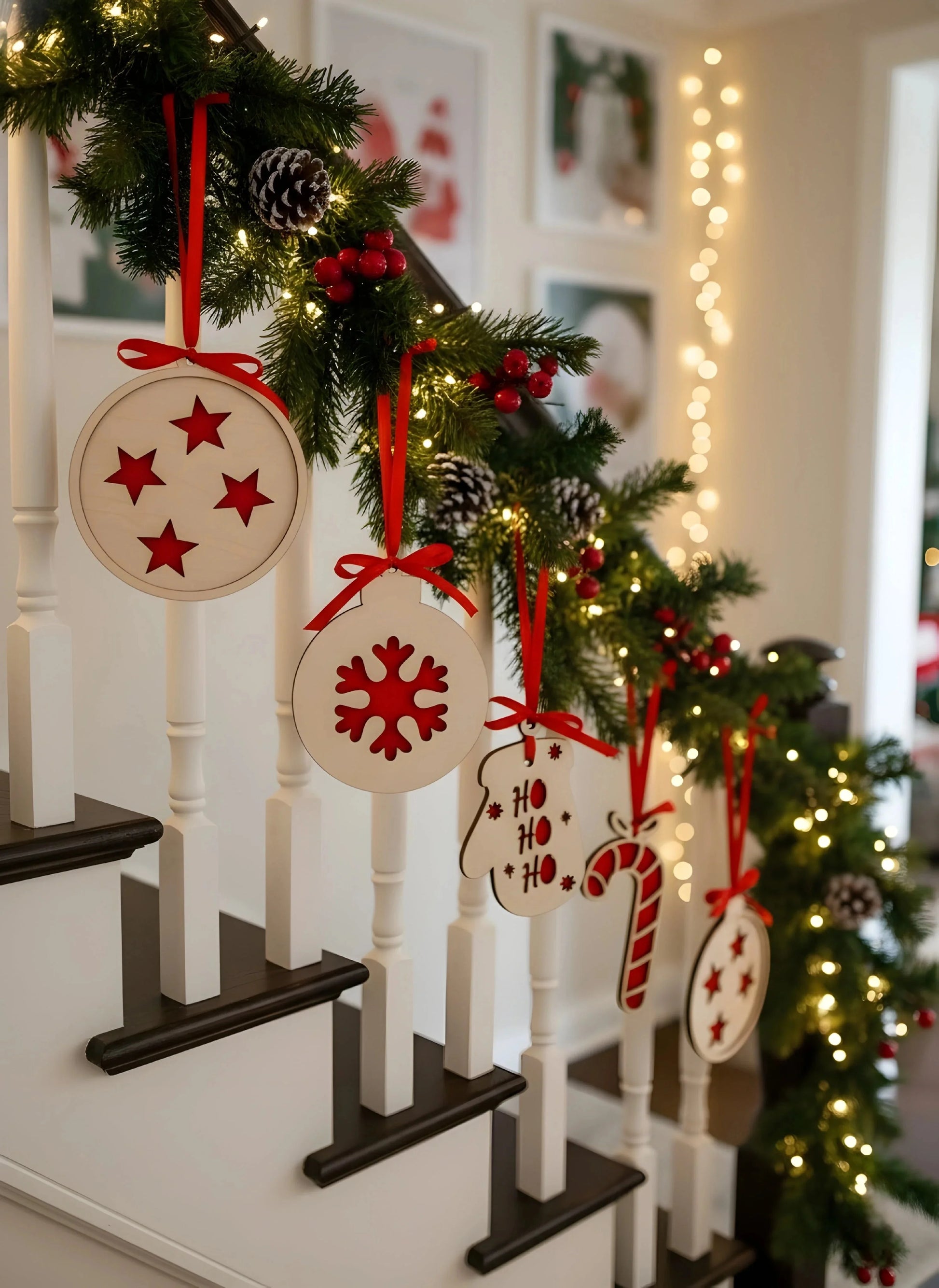 Wooden Christmas Charms Ornaments — Christmas Wooden Gift | Woodwaley