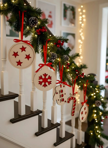 Wooden Christmas Charms Ornaments — Christmas Wooden Gift | Woodwaley