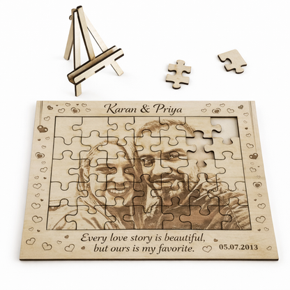 Personalized Jigsaw Puzzle with Photo and Message, Custom Gift for Any Occasion (5x5 inch)