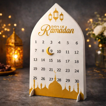 Acrylic Ramadan Calendar Crafts Tabletop Ornament — Ramadan Wooden Gift | Woodwaley