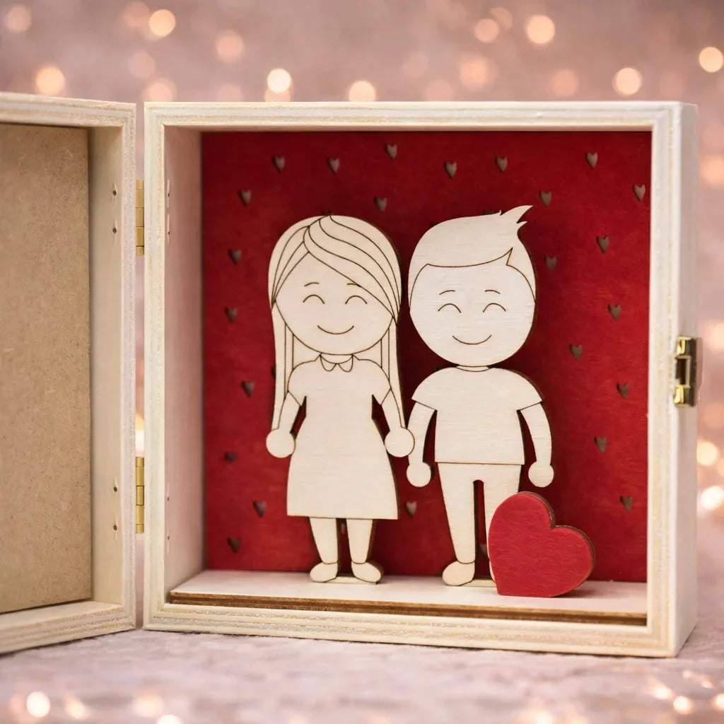 Surprise box for boyfriend — Couples Wooden Gift | Woodwaley