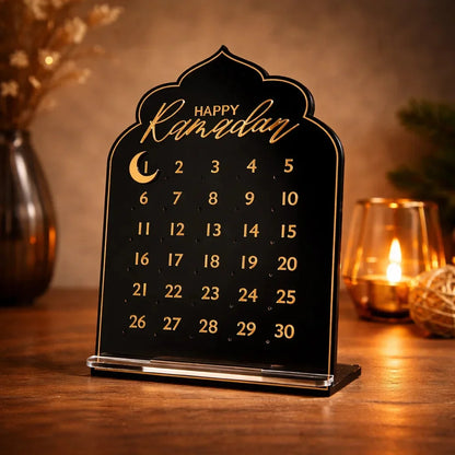 Ramadan Calendar: Acrylic and Magnetic Ramadan Decoration — Ramadan Wooden Gift | Woodwaley