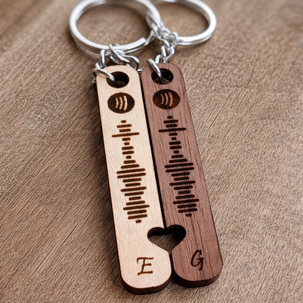 Personalized Engraved Wooden Keychains