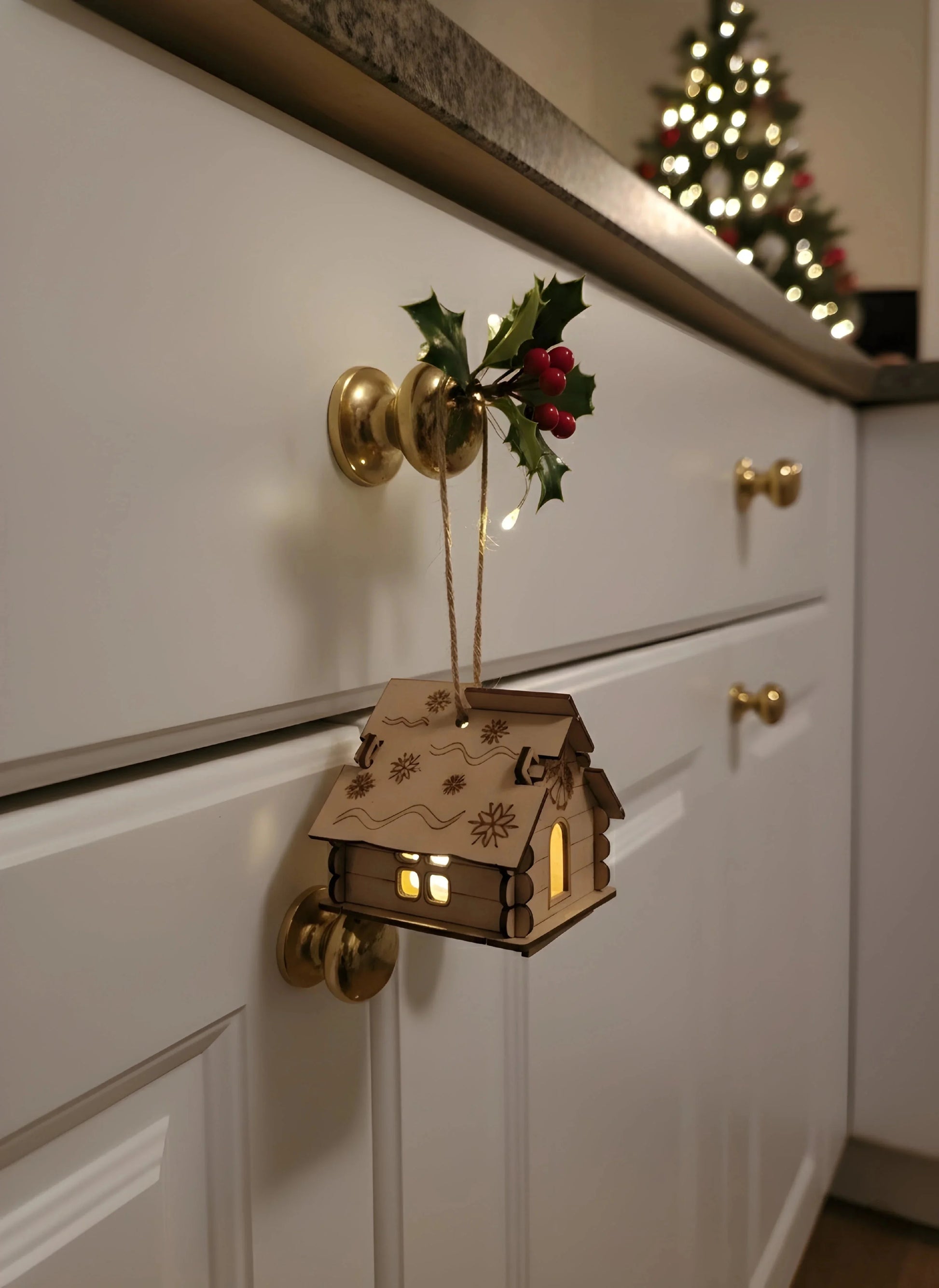 Wooden Christmas Ginger House DIY ornaments — Christmas Wooden Gift | Woodwaley